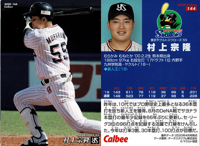 東京ヤクルトスワローズ/村上宗隆 - プロ野球チップス データベース